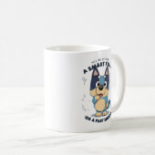 Mug de chien joueuse - Smart Fella ou Fart Smella (Devant droit)