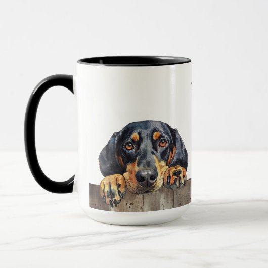 Mug de chien noir et blanc (Gauche)