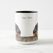 Mug de chien noir et blanc (Centre)