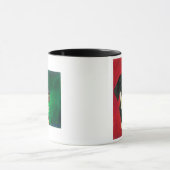 Mug de chien rouge et vert (Centre)