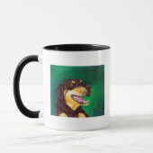Mug de chien rouge et vert (Gauche)