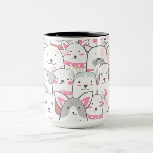 Mug de chiens mignons (Centre)