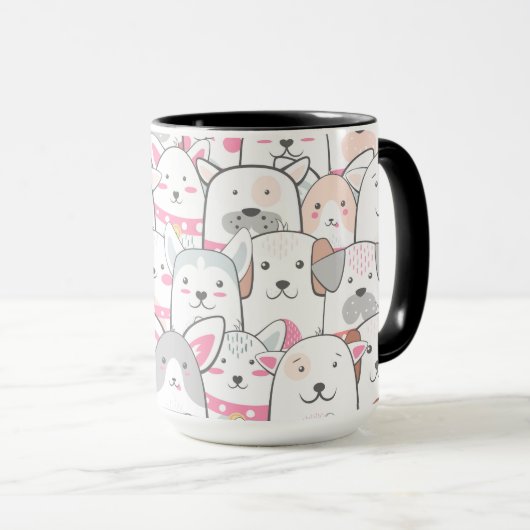Mug de chiens mignons (Devant droit)