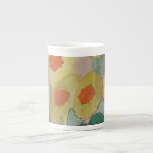 Mug de Chine aux tournesols Abstraits (Devant)