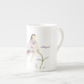 Mug de Chine d'os de fleur personnalisé (Devant droit)