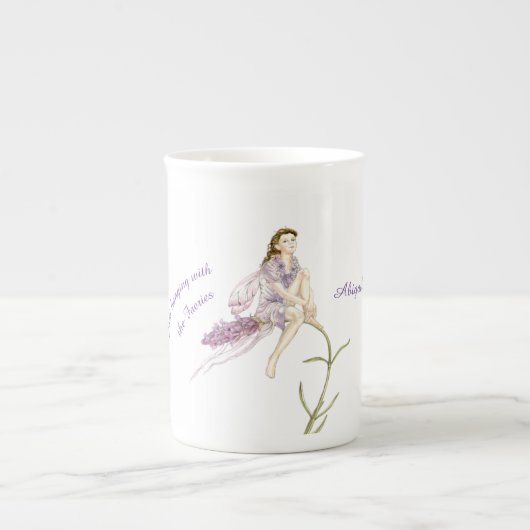 Mug de Chine d'os de fleur personnalisé (Devant)