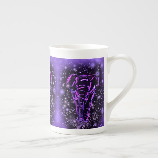Mug de Chine d'os d'éléphants violets (Droite)
