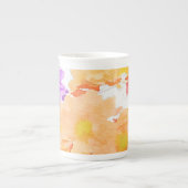 Mug de Chine d'os floraux multicolores (Devant)