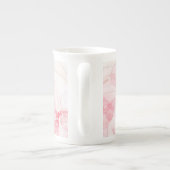 Mug de Chine d'os floraux rose pâle (Dos)