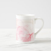 Mug de Chine d'os floraux rose pâle (Droite)