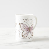 Mug de Chine d'os papillon rose (Devant droit)