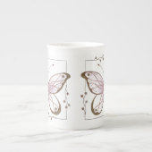 Mug de Chine d'os papillon rose (Devant)