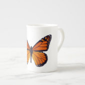Mug de Chine orangé à papillon orange (Devant droit)