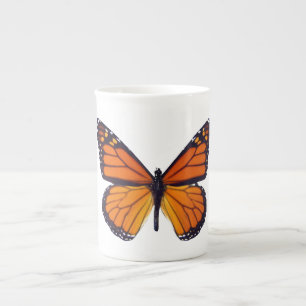 Mug de Chine orangé à papillon orange