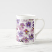 Mug De Chine Panseuse Rose Et Violet (Droite)