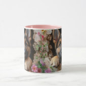 Mug de chiot allemand avec design floral - (Centre)