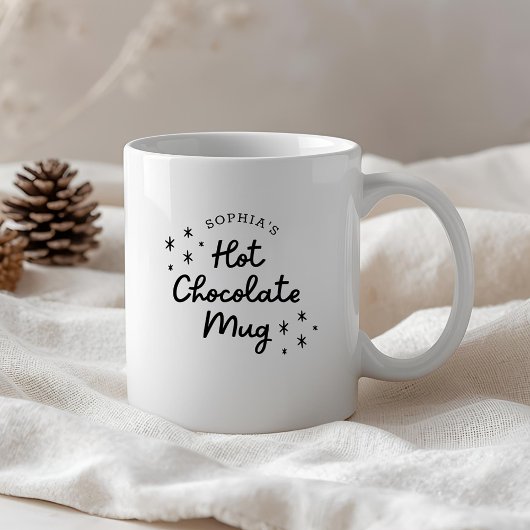 Mug de Chocolat Chaud Calligraphie Mignonne Modern