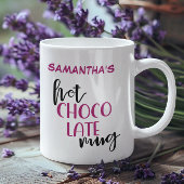 Mug de chocolat chaud Fuchsia noir personnalisé