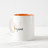 Mug de Chocolat Chaud Mignon avec Nom & Initiale & (Devant gauche)