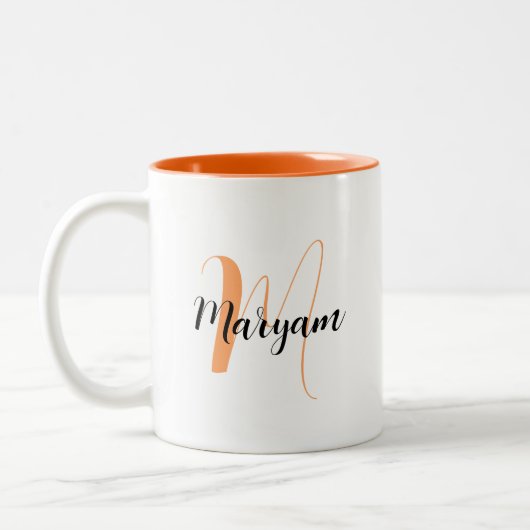 Mug de Chocolat Chaud Mignon avec Nom & Initiale & (Gauche)