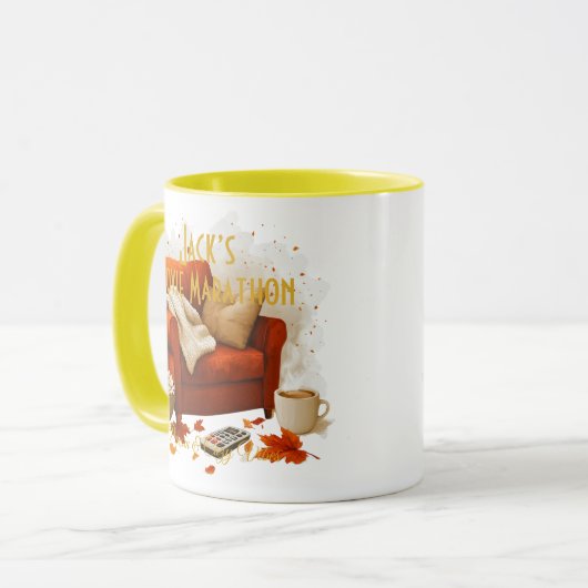 Mug de cinéma Marathon - Popcorn & Cosy Vibes Edit (Devant gauche)