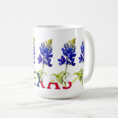 Mug de cinq fleurs de bleuets du Texas (Devant droit)