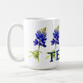 Mug de cinq fleurs de bleuets du Texas (Gauche)