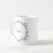 Mug de citation à fleurs printanières, cadeau flor (Devant gauche)