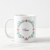 Mug de citation à fleurs printanières, cadeau flor (Gauche)