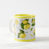 Mug de citron gris et jaune (Devant gauche)