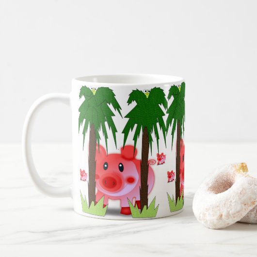 Mug de cochon pour enfants (Avec donut)