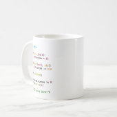 Mug de code de programmation drôle pour les ingéni (Devant gauche)