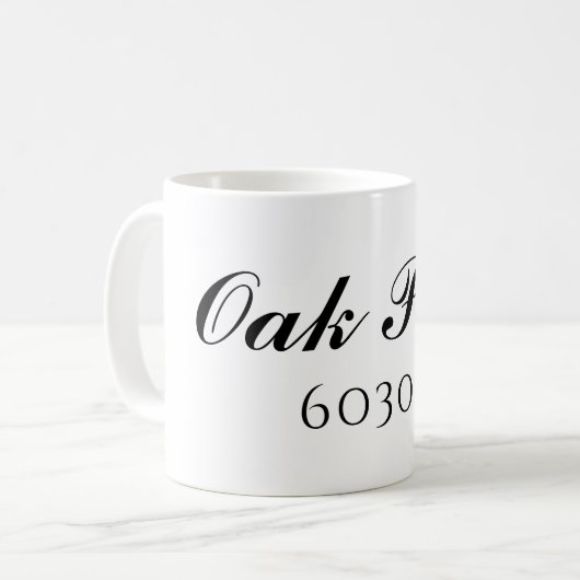 Mug de code postal personnalisé (Devant gauche)