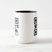 Mug de code QR personnalisé (Centre)