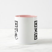 Mug de code QR personnalisé avec poignée rose (Centre)