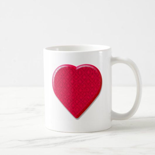 Mug de coeur de dentelle 3D (Droite)