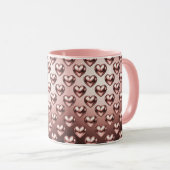 Mug de coeur d'or Rose romantique (Devant droit)