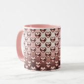 Mug de coeur d'or Rose romantique (Devant gauche)