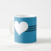Mug de coeur moderne bleu (Devant gauche)
