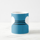 Mug de coeur moderne bleu (Centre)
