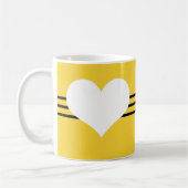 Mug de coeur moderne jaune (Gauche)