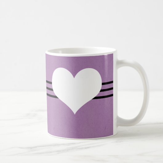 Mug de coeur moderne pourpre (Droite)
