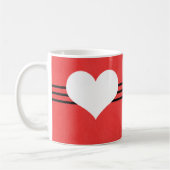 Mug de coeur moderne rouge (Gauche)