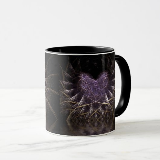 Mug de coeur pourpre (Devant droit)