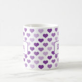Mug de coeur pourpre personnalisé (Centre)
