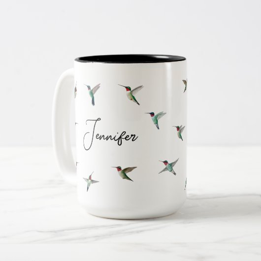 Mug de colibris à gorge rubis (Devant gauche)