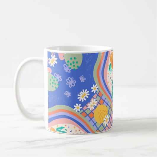 Mug de collage artistique et magnifique | multicou (Gauche)