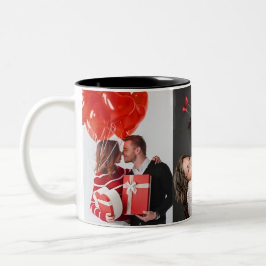 Mug de collage de la Saint-Valentin moderne (Gauche)