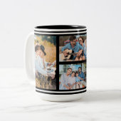 Mug de collage de photos de famille personnalisée (Devant gauche)