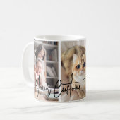 Mug de collage personnalisé de trois photos (Devant gauche)